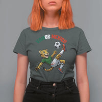 Vamos Mexico Fierce Leopard Soccer 2026 T Shirt For Women Mexican Fan Gift