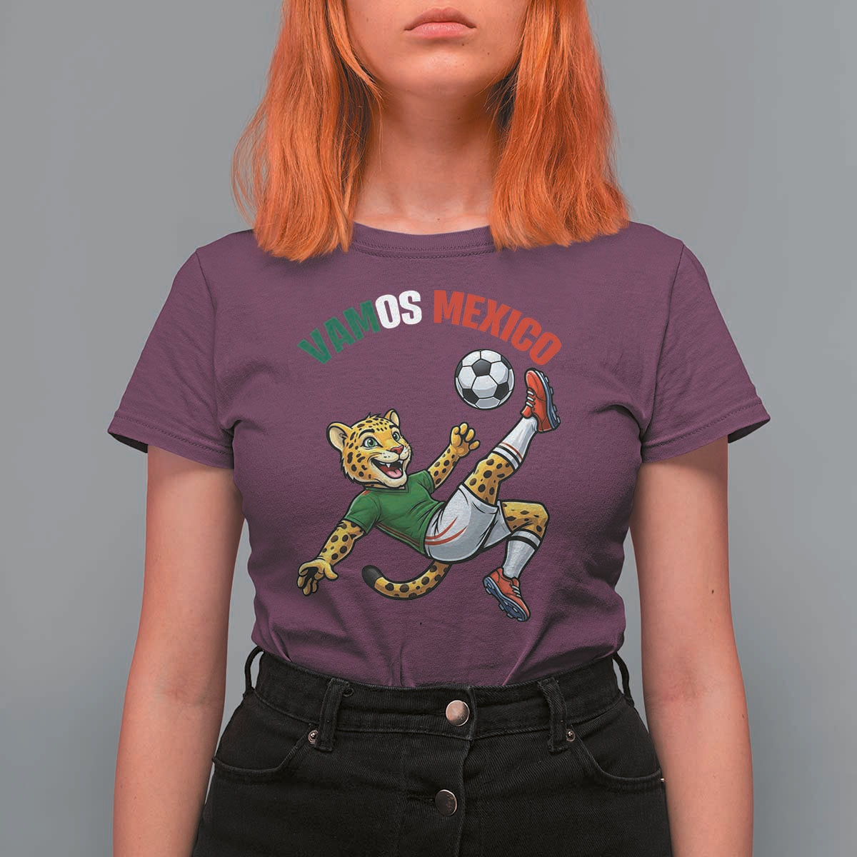 Vamos Mexico Fierce Leopard Soccer 2026 T Shirt For Women Mexican Fan Gift