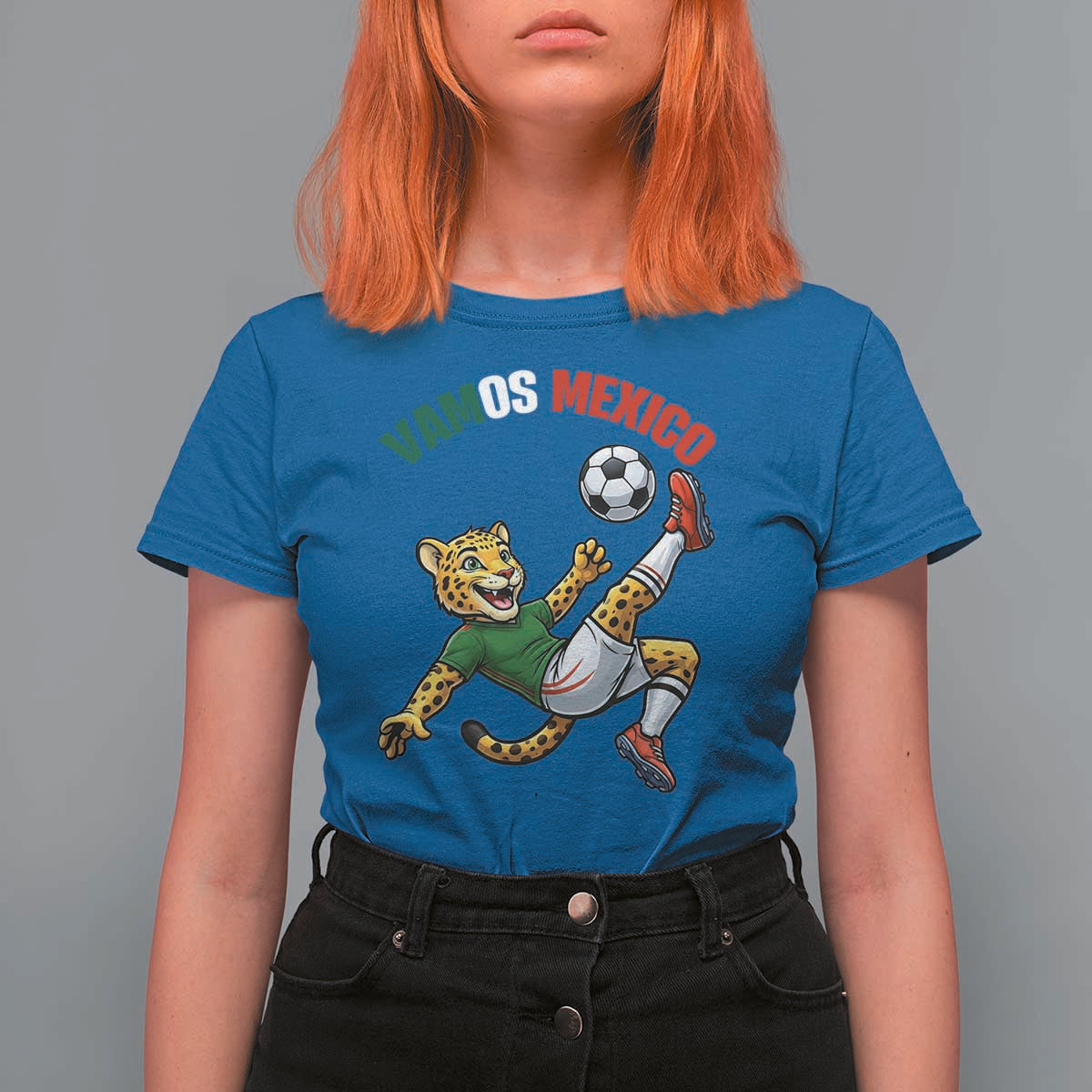 Vamos Mexico Fierce Leopard Soccer 2026 T Shirt For Women Mexican Fan Gift
