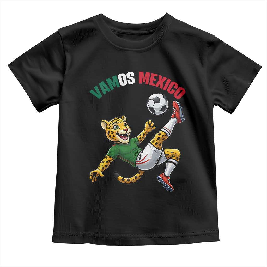 Vamos Mexico Fierce Leopard Soccer 2026 Toddler T Shirt Mexican Fan Gift