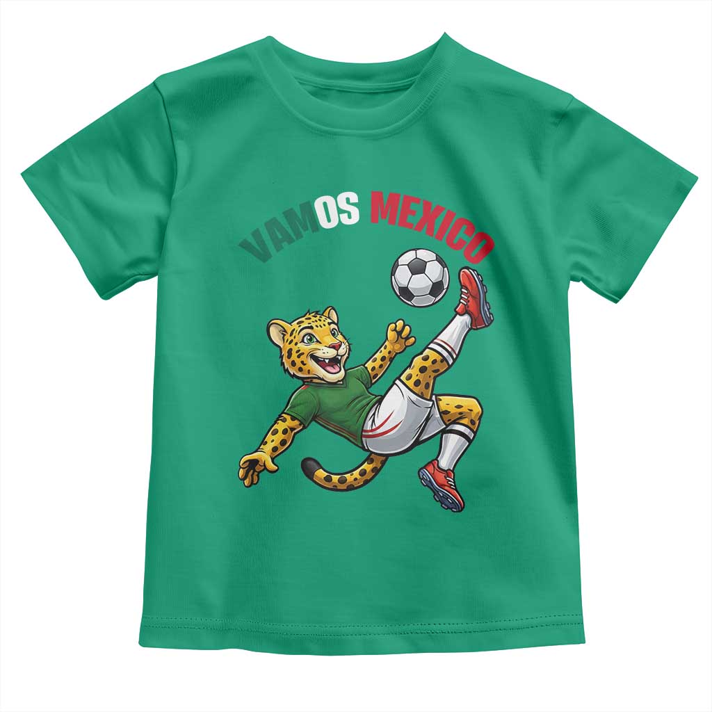 Vamos Mexico Fierce Leopard Soccer 2026 Toddler T Shirt Mexican Fan Gift