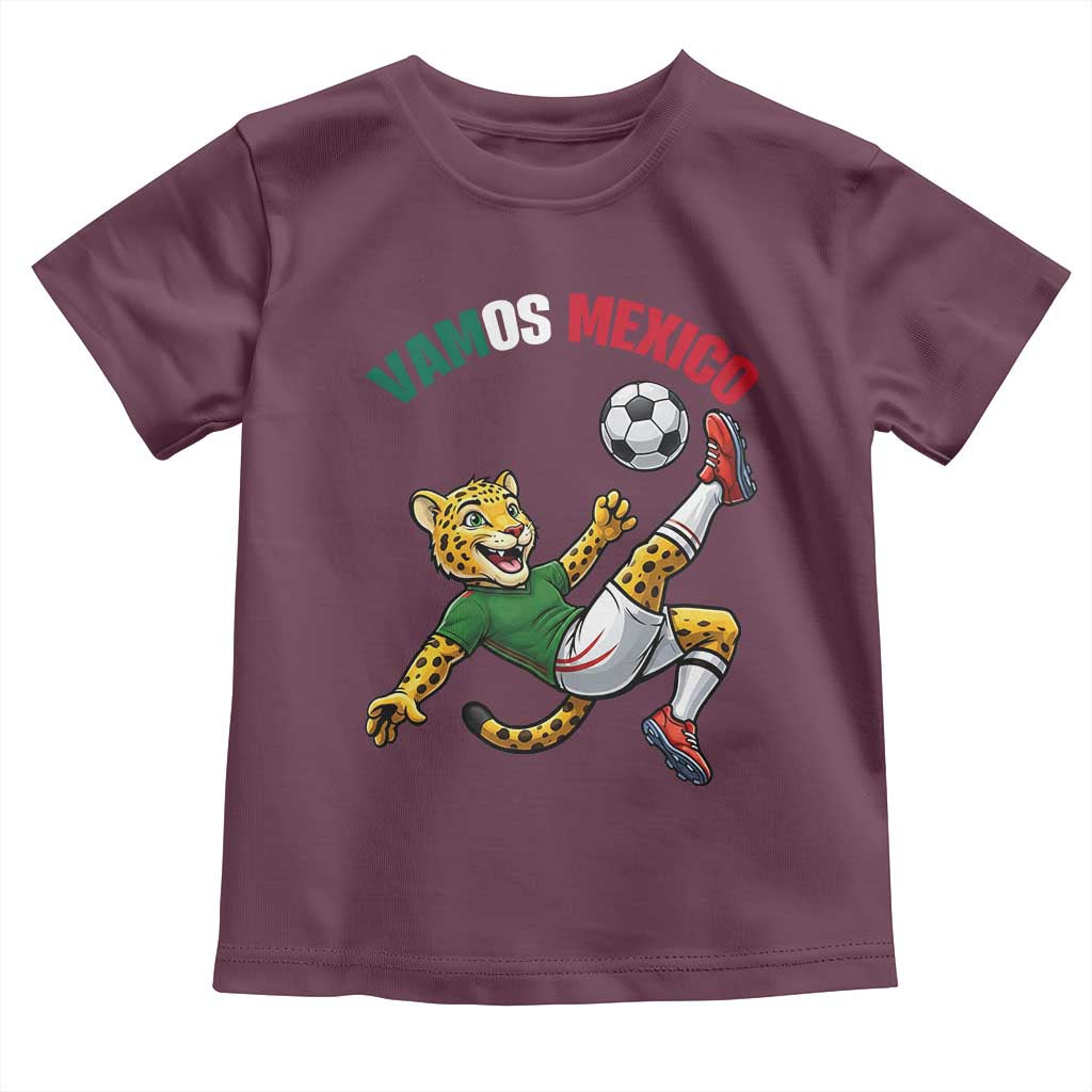 Vamos Mexico Fierce Leopard Soccer 2026 Toddler T Shirt Mexican Fan Gift