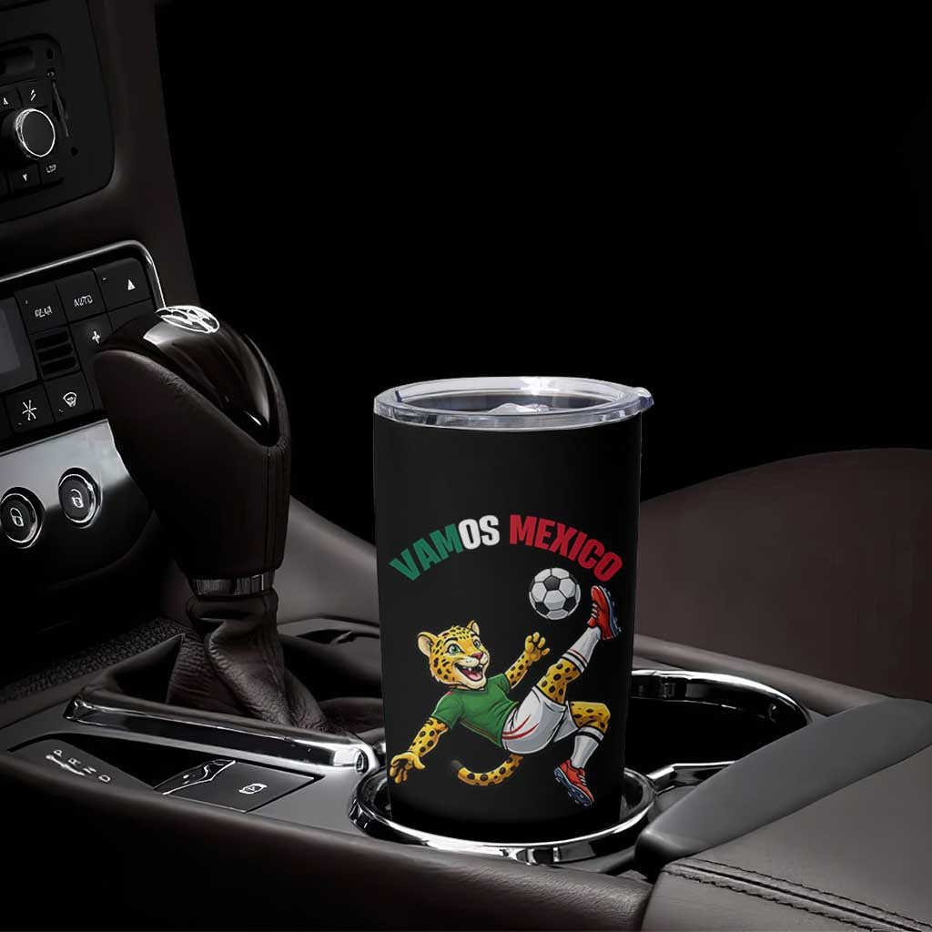 Vamos Mexico Fierce Leopard Soccer 2026 Tumbler Cup Mexican Fan Gift