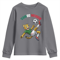 Vamos Mexico Fierce Leopard Soccer 2026 Youth Sweatshirt Mexican Fan Gift