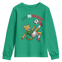 Vamos Mexico Fierce Leopard Soccer 2026 Youth Sweatshirt Mexican Fan Gift