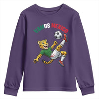 Vamos Mexico Fierce Leopard Soccer 2026 Youth Sweatshirt Mexican Fan Gift