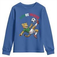Vamos Mexico Fierce Leopard Soccer 2026 Youth Sweatshirt Mexican Fan Gift