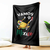 Vamos Mexico Taco Playing Soccer Throw Blanket Mexican Fan Gift