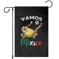 Vamos Mexico Taco Playing Soccer Garden Flag Mexican Fan Gift