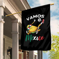 Vamos Mexico Taco Playing Soccer Garden Flag Mexican Fan Gift