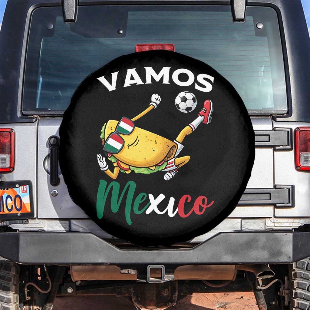 Vamos Mexico Taco Playing Soccer Spare Tire Cover Mexican Fan Gift