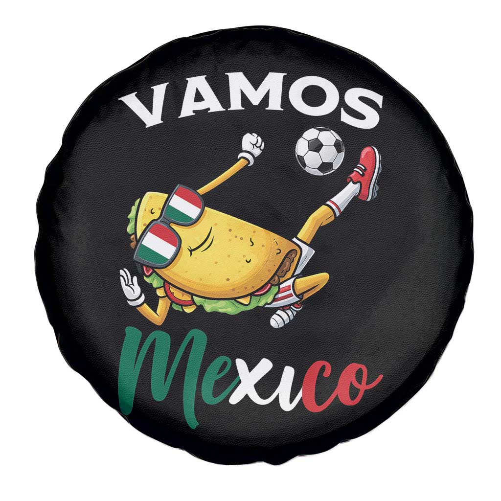 Vamos Mexico Taco Playing Soccer Spare Tire Cover Mexican Fan Gift