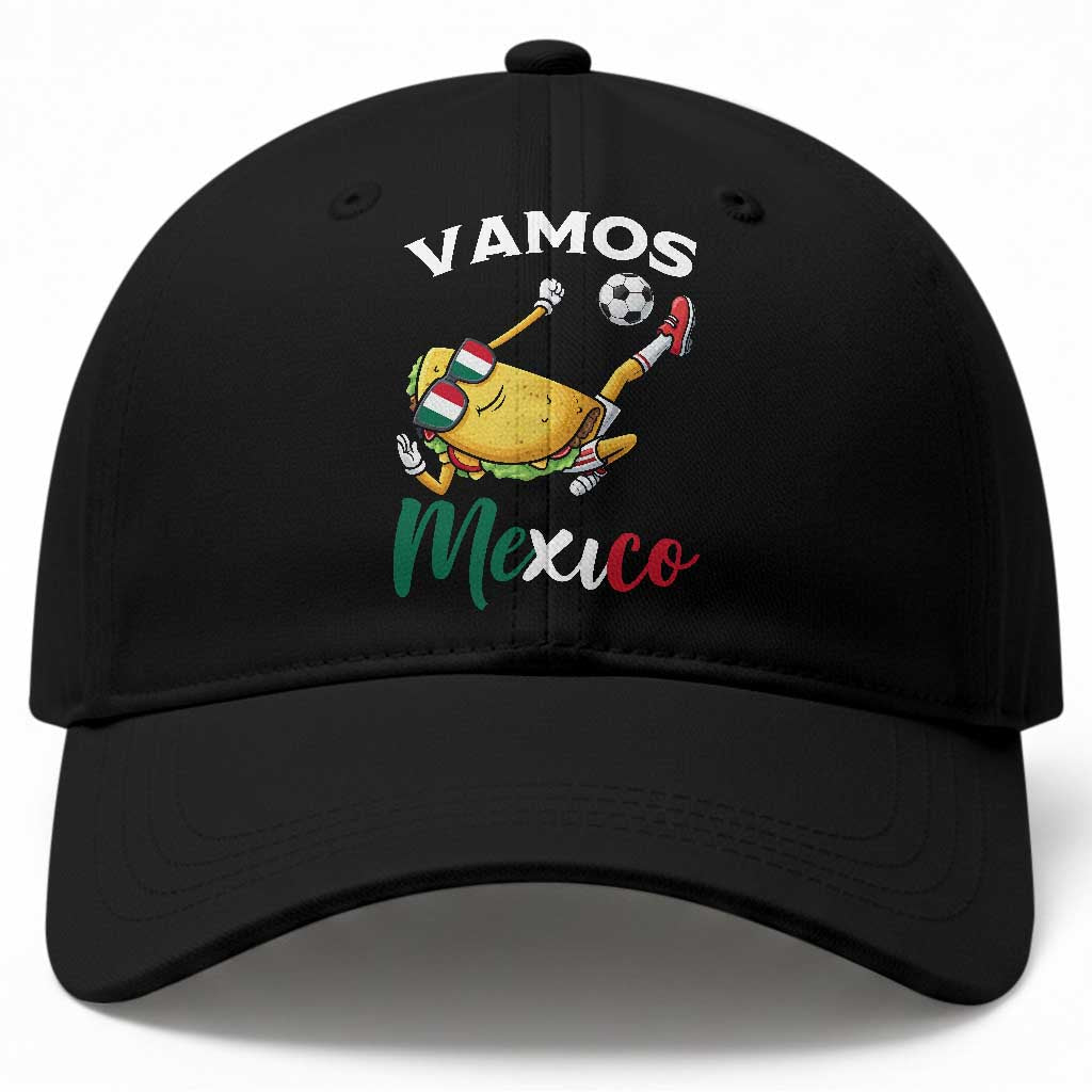 Vamos Mexico Taco Playing Soccer Baseball Cap Mexican Fan Gift