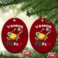 Vamos Mexico Taco Playing Soccer Ceramic Ornament Mexican Fan Gift