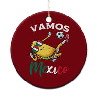 Vamos Mexico Taco Playing Soccer Ceramic Ornament Mexican Fan Gift