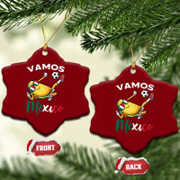 Vamos Mexico Taco Playing Soccer Ceramic Ornament Mexican Fan Gift