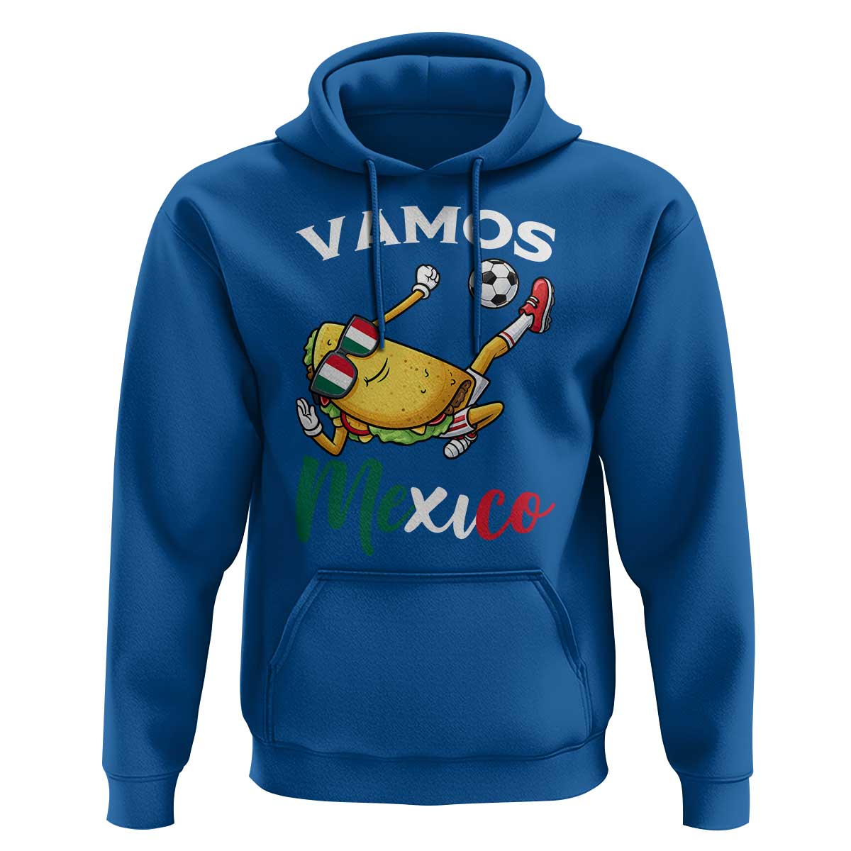 Vamos Mexico Taco Playing Soccer Hoodie Mexican Fan Gift