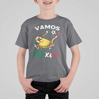 Vamos Mexico Taco Playing Soccer T Shirt For Kid Mexican Fan Gift