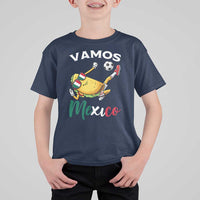 Vamos Mexico Taco Playing Soccer T Shirt For Kid Mexican Fan Gift