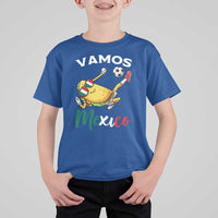Vamos Mexico Taco Playing Soccer T Shirt For Kid Mexican Fan Gift
