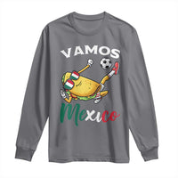 Vamos Mexico Taco Playing Soccer Long Sleeve Shirt Mexican Fan Gift