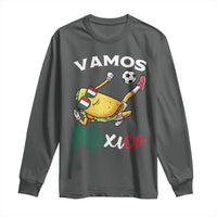 Vamos Mexico Taco Playing Soccer Long Sleeve Shirt Mexican Fan Gift