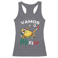Vamos Mexico Taco Playing Soccer Racerback Tank Top Mexican Fan Gift