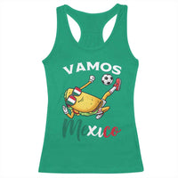 Vamos Mexico Taco Playing Soccer Racerback Tank Top Mexican Fan Gift