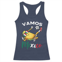 Vamos Mexico Taco Playing Soccer Racerback Tank Top Mexican Fan Gift