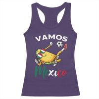 Vamos Mexico Taco Playing Soccer Racerback Tank Top Mexican Fan Gift