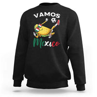Vamos Mexico Taco Playing Soccer Sweatshirt Mexican Fan Gift