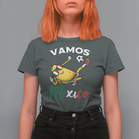 Vamos Mexico Taco Playing Soccer T Shirt For Women Mexican Fan Gift