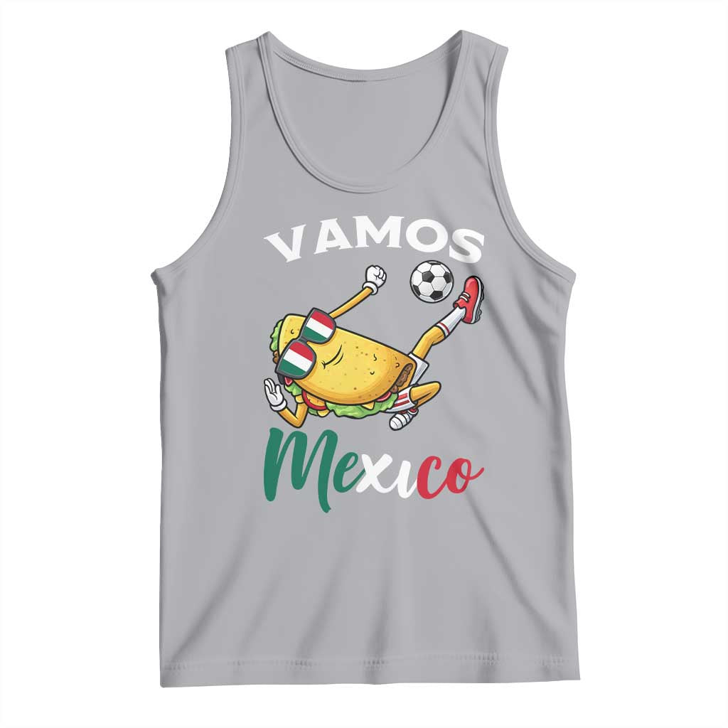 Vamos Mexico Taco Playing Soccer Tank Top Mexican Fan Gift