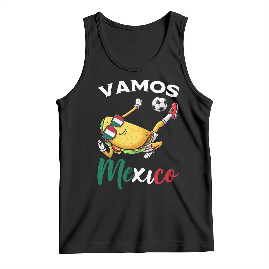 Vamos Mexico Taco Playing Soccer Tank Top Mexican Fan Gift