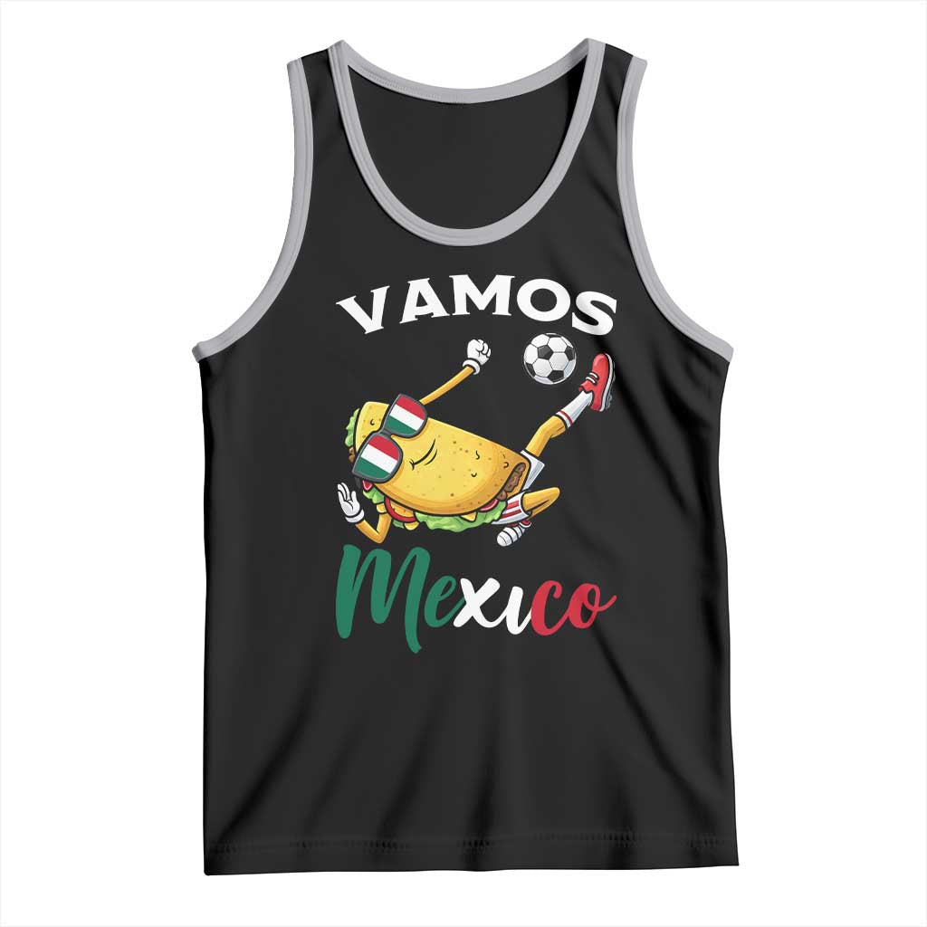 Vamos Mexico Taco Playing Soccer Tank Top Mexican Fan Gift