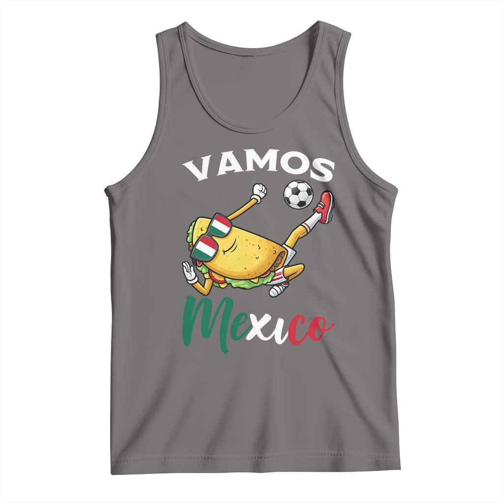 Vamos Mexico Taco Playing Soccer Tank Top Mexican Fan Gift