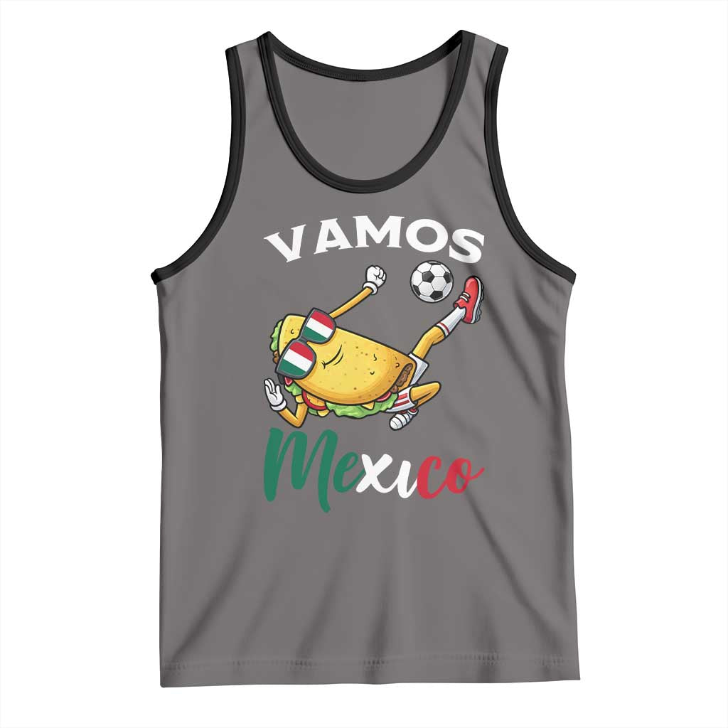 Vamos Mexico Taco Playing Soccer Tank Top Mexican Fan Gift