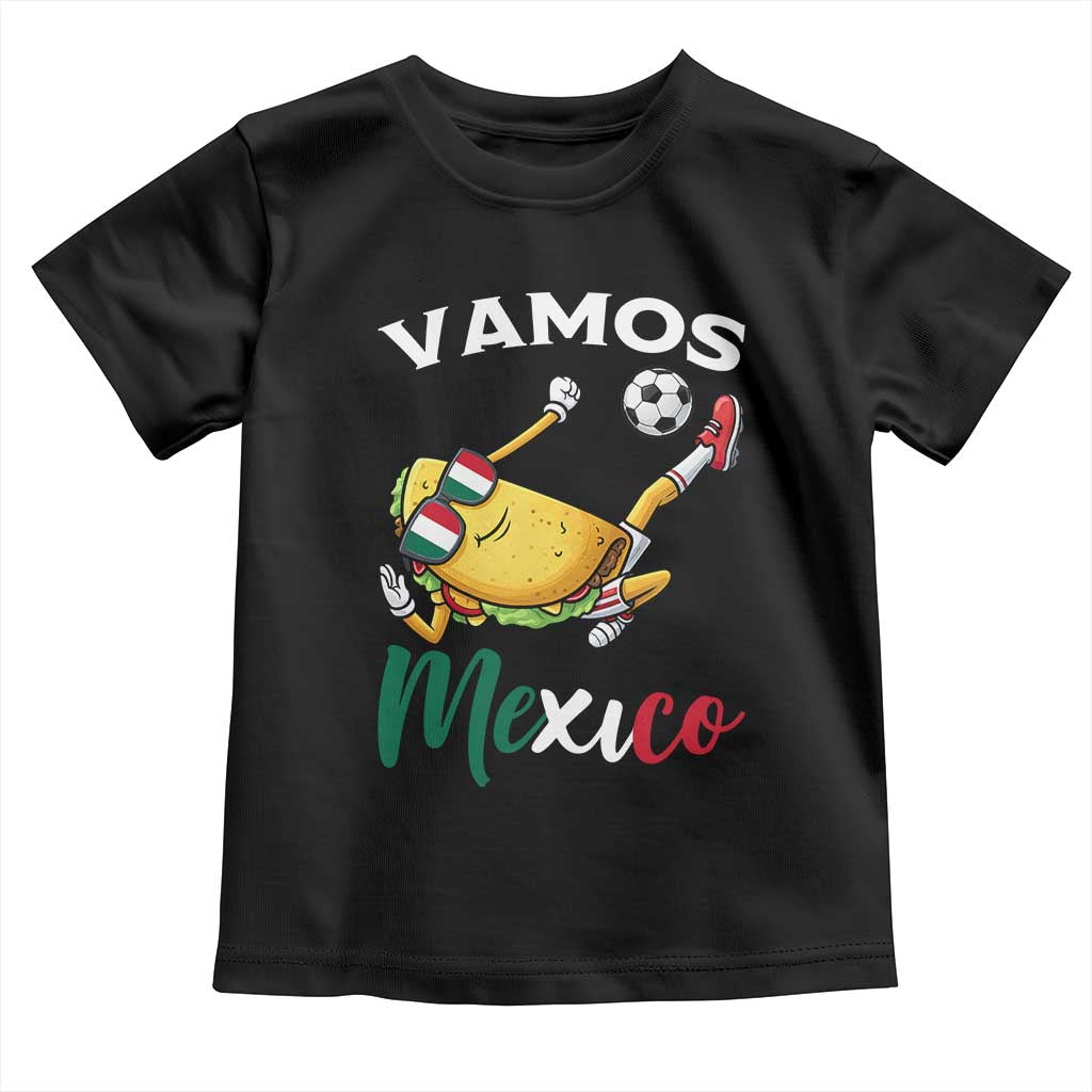 Vamos Mexico Taco Playing Soccer Toddler T Shirt Mexican Fan Gift
