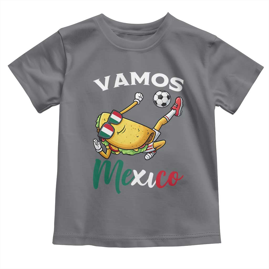 Vamos Mexico Taco Playing Soccer Toddler T Shirt Mexican Fan Gift