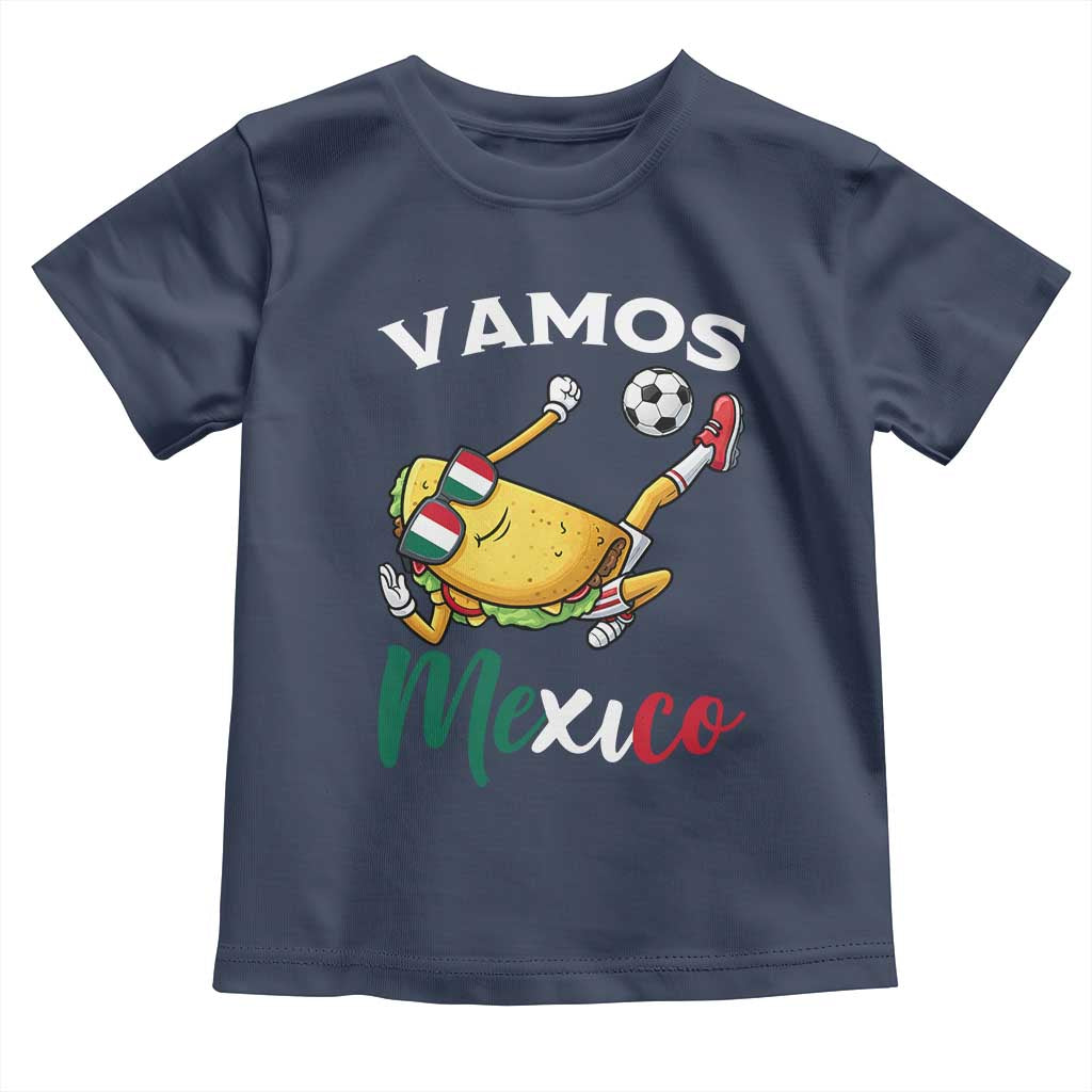 Vamos Mexico Taco Playing Soccer Toddler T Shirt Mexican Fan Gift