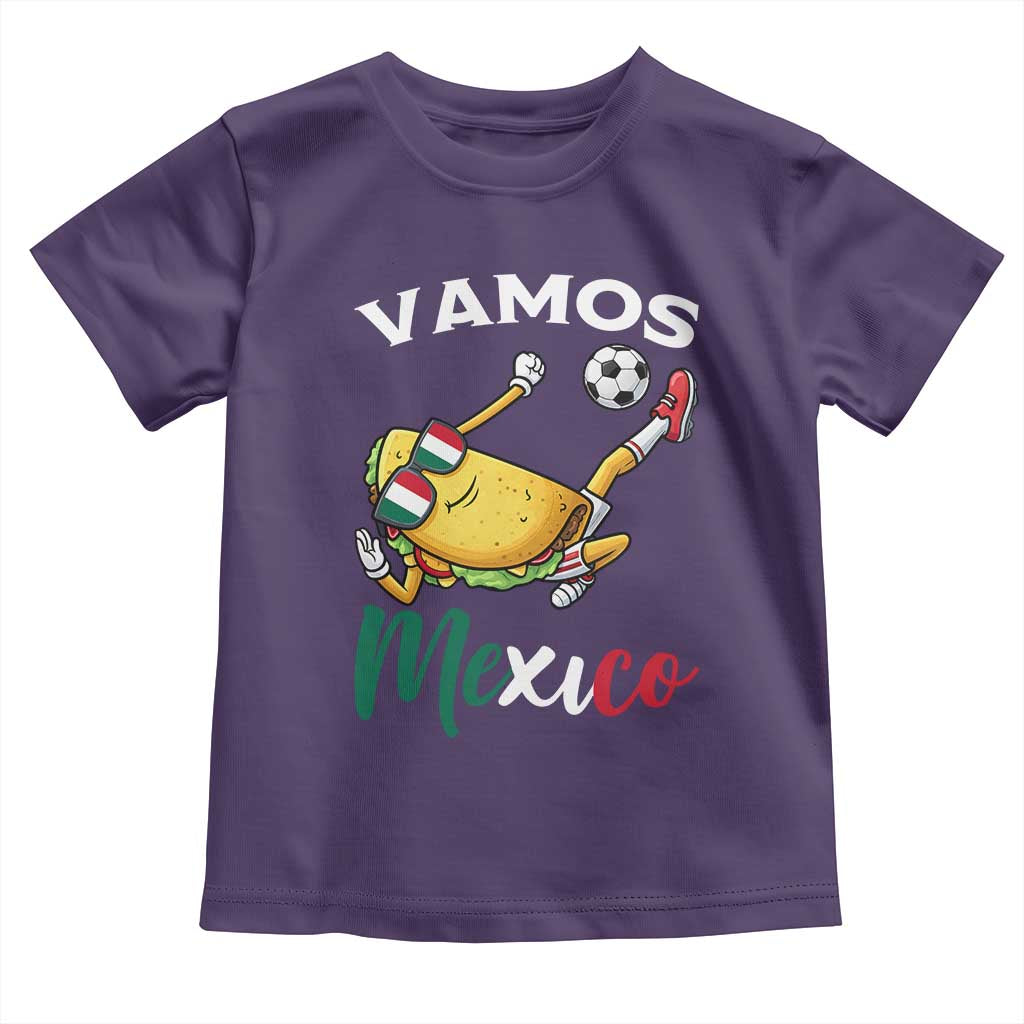Vamos Mexico Taco Playing Soccer Toddler T Shirt Mexican Fan Gift