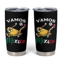 Vamos Mexico Taco Playing Soccer Tumbler Cup Mexican Fan Gift