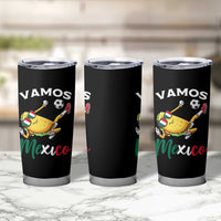 Vamos Mexico Taco Playing Soccer Tumbler Cup Mexican Fan Gift