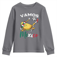 Vamos Mexico Taco Playing Soccer Youth Sweatshirt Mexican Fan Gift