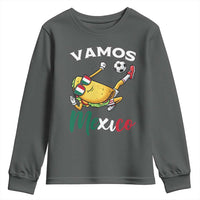 Vamos Mexico Taco Playing Soccer Youth Sweatshirt Mexican Fan Gift
