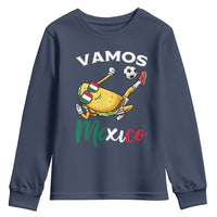Vamos Mexico Taco Playing Soccer Youth Sweatshirt Mexican Fan Gift