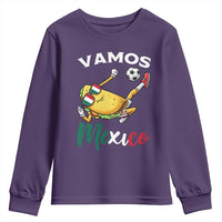 Vamos Mexico Taco Playing Soccer Youth Sweatshirt Mexican Fan Gift