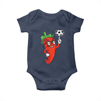 Cool Chili Pepper Soccer Player Baby Onesie Mexican Spicy Food Lover
