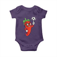 Cool Chili Pepper Soccer Player Baby Onesie Mexican Spicy Food Lover