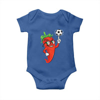 Cool Chili Pepper Soccer Player Baby Onesie Mexican Spicy Food Lover